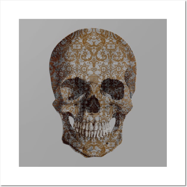 Lace V.28 Skull Wall Art by zuzugraphics